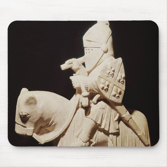 Alfombrilla De Ratón Caballero en armadura en su caballo (Frente)