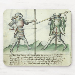 Alfombrilla De Ratón Caballeros en duelo Mousepad