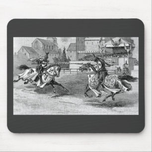 Alfombrilla De Ratón Caballeros medievales Jousting Mouse Pad