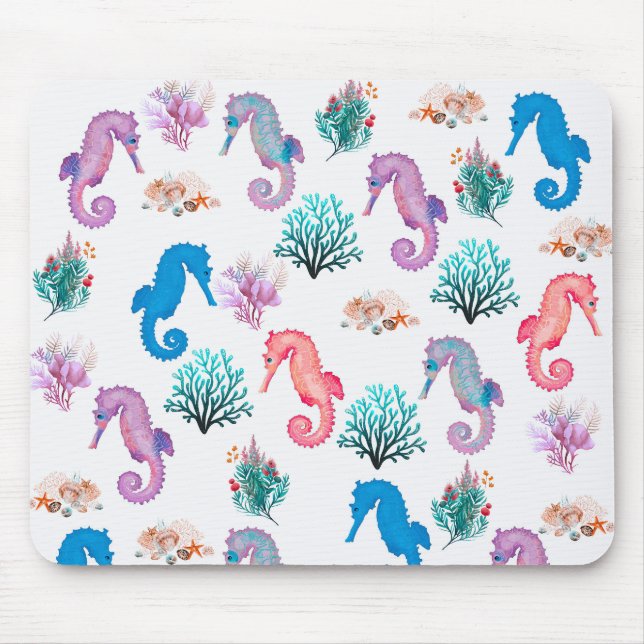 Alfombrilla De Ratón Caballitos de mar adorables (Frente)