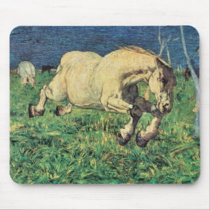 Alfombrilla De Ratón Caballo al galope de Giovanni Segantini, Arte Anti