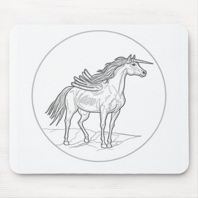 Alfombrilla De Ratón Caballo Alado 🐴  (Frente)