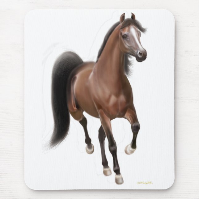 Alfombrilla De Ratón Caballo árabe Mousepad el trotar (Frente)