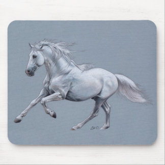 Alfombrilla De Ratón Caballo blanco Mousepad