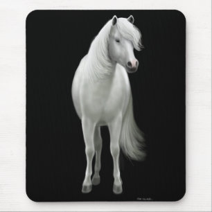 Alfombrilla De Ratón Caballo blanco salvaje Mousepad