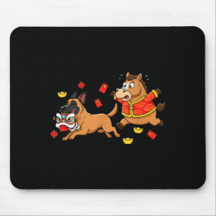 Alfombrilla De Ratón Caballo Chino Malinois Belga Hombres Mujeres Feliz