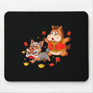 Alfombrilla De Ratón Caballo Chino Yorkshire Terrier Hombres Mujeres Fe
