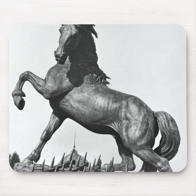 Alfombrilla De Ratón Caballo con una grada (Frente)