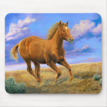 Caballo cuarto de milla corriendo 'Libertad desenf