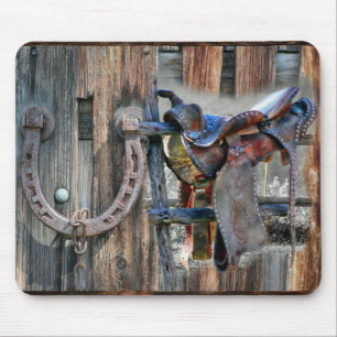 Alfombrilla De Ratón Caballo de caballo Herradura Rustic Mouse Pad