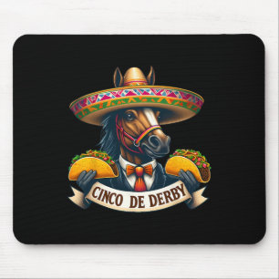 Alfombrilla De Ratón Caballo de carreras de taco divertido vintage cinc