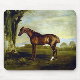 Alfombrilla De Ratón Caballo de castaño en un paisaje (George Stubbs)