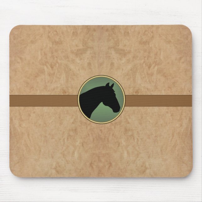 Alfombrilla De Ratón Caballo de cuero MousePad (Frente)