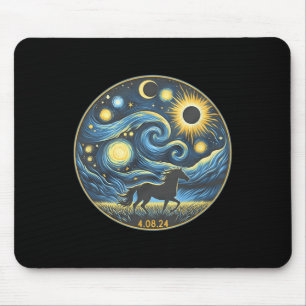 Alfombrilla De Ratón Caballo de Eclipse Solar Total, 8 de abril de 2024