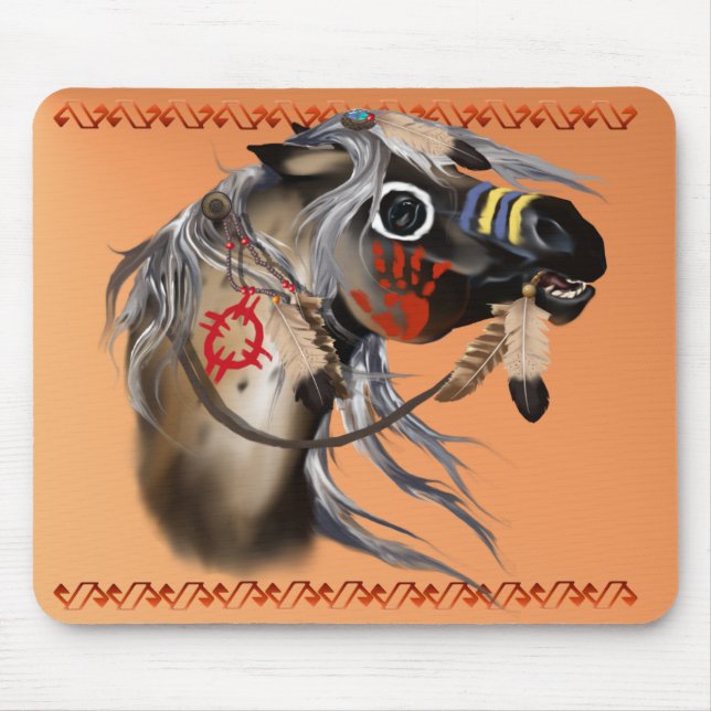 Alfombrilla De Ratón Caballo de guerra Mousepad (Frente)