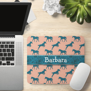 Alfombrilla De Ratón Caballo de la turquesa personalizado