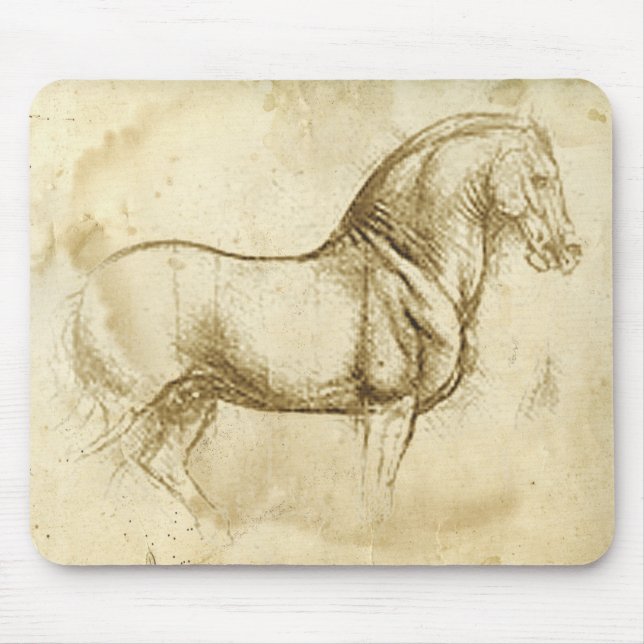 Alfombrilla De Ratón Caballo de Leonardo da Vinci (Frente)