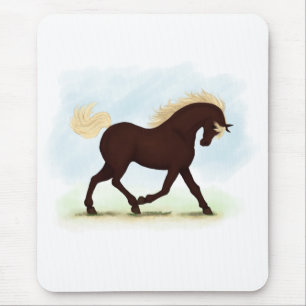 Alfombrilla De Ratón Caballo de Montaña Rocosa Ecuestre