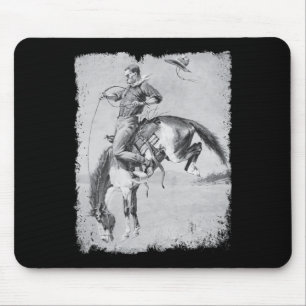 Alfombrilla De Ratón Caballo de Rodeo Vaquero País Occidental Bronco Vi