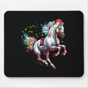 Alfombrilla De Ratón Caballo de Santa Claus Navidad Arte Vestido de Equ