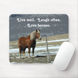 Alfombrilla De Ratón Caballo de tiro belga en Mouse Pad de potrero