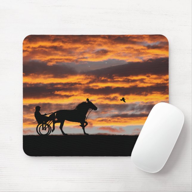 Alfombrilla De Ratón Caballo de Trotting estándar Mousepad (Con ratón)