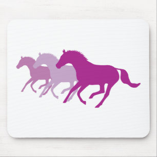 Alfombrilla De Ratón Caballo en marcha (púrpura)