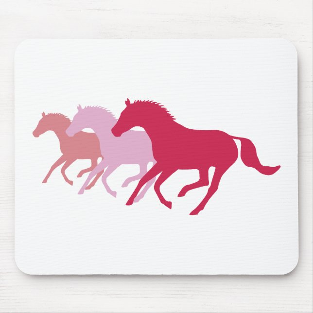 Alfombrilla De Ratón Caballo en marcha (rojo) (Frente)