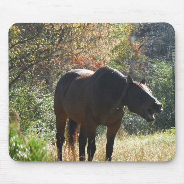 Alfombrilla De Ratón Caballo en otoño (Frente)
