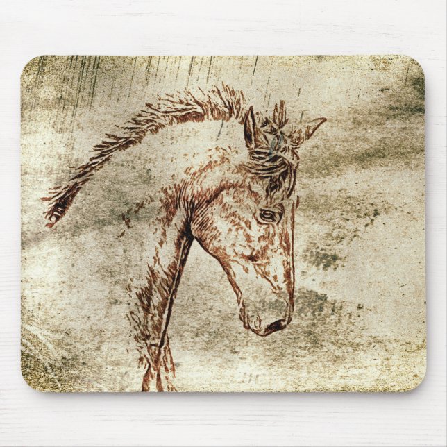 Alfombrilla De Ratón Caballo enérgico (Frente)