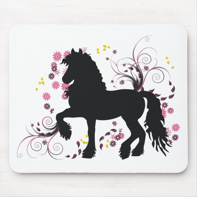 Alfombrilla De Ratón Caballo frisio (Frente)