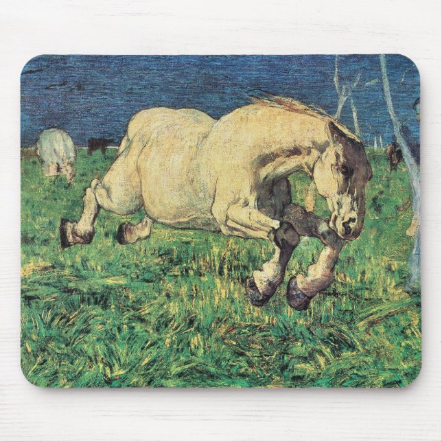 Alfombrilla De Ratón Caballo galopante de Giovanni Segantini, Arte Vint (Frente)