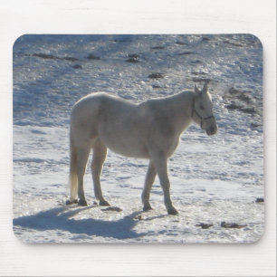 Alfombrilla De Ratón Caballo gris Mousepad