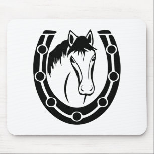 Alfombrilla De Ratón Caballo Herradura Ecuestre Poni Caballos Vaquera