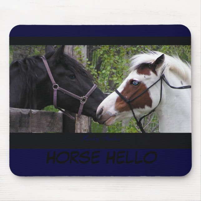 Alfombrilla De Ratón Caballo hola Mousepad (Frente)
