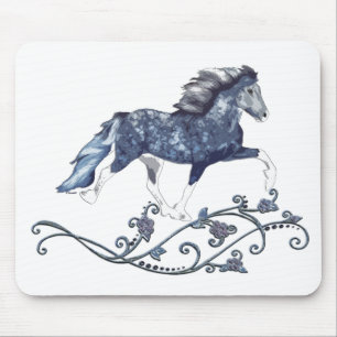 Alfombrilla De Ratón Caballo islandés Blámóða Delft Blue