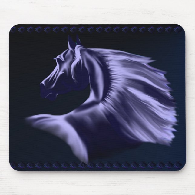 Alfombrilla De Ratón Caballo Mousepad de la silueta (Frente)