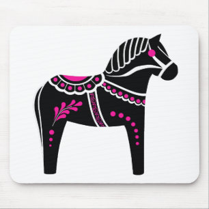 Alfombrilla De Ratón Caballo negro/blanco/rosado popular de Dala,