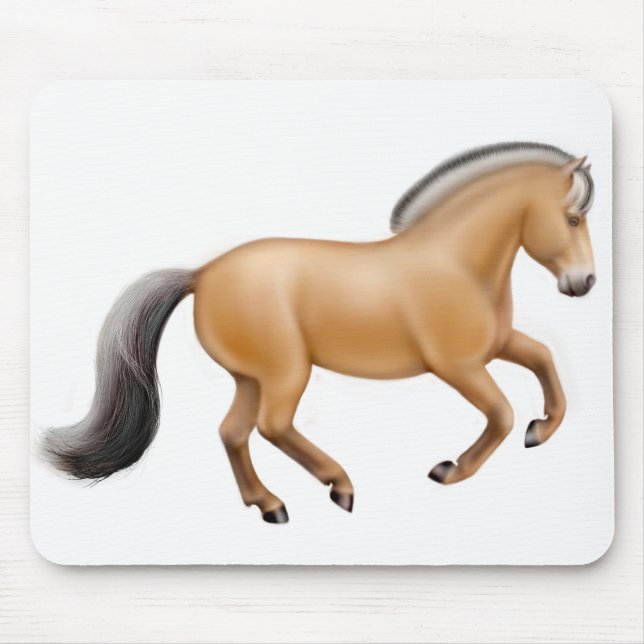 Alfombrilla De Ratón Caballo noruego Mousepad del fiordo (Frente)
