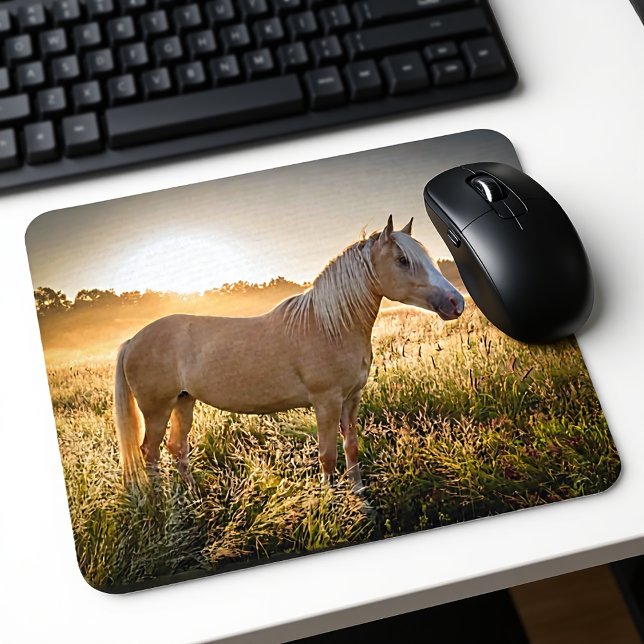 Alfombrilla De Ratón Caballo Palomino al amanecer (Subido por el creador)