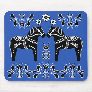 Alfombrilla De Ratón Caballo popular negro/blanco de Dala/frisio
