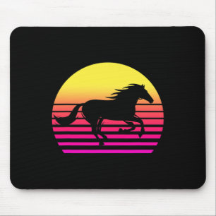 Alfombrilla De Ratón Caballo Retro 80 Regalo de Caballo Montando a Caba