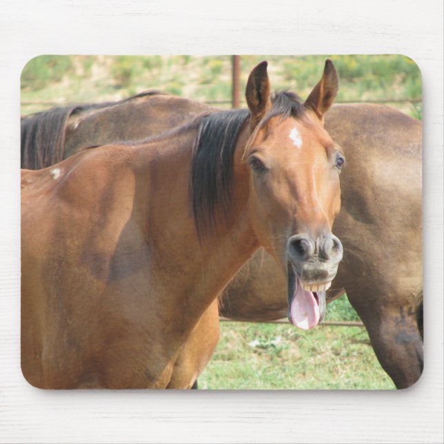 Alfombrilla De Ratón Caballo riéndose (Frente)