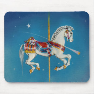 Alfombrilla De Ratón Caballo rojo, blanco y azul de Mousepads - del