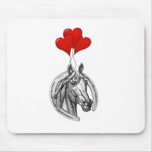 Alfombrilla De Ratón Caballo y Corazones