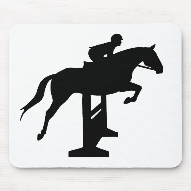 Alfombrilla De Ratón Caballo y jinete del puente del cazador (Frente)