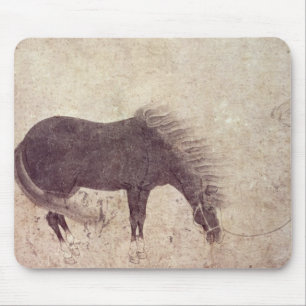 Alfombrilla De Ratón Caballo y novio en invierno