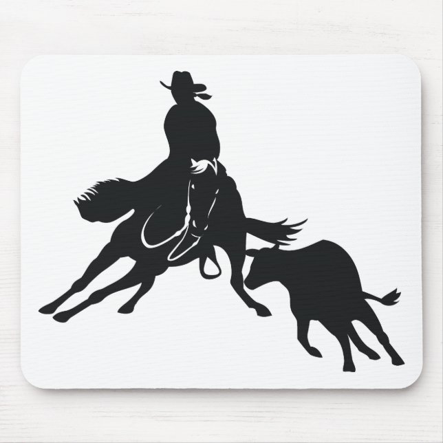 Alfombrilla De Ratón Caballo y vaca del corte (Frente)
