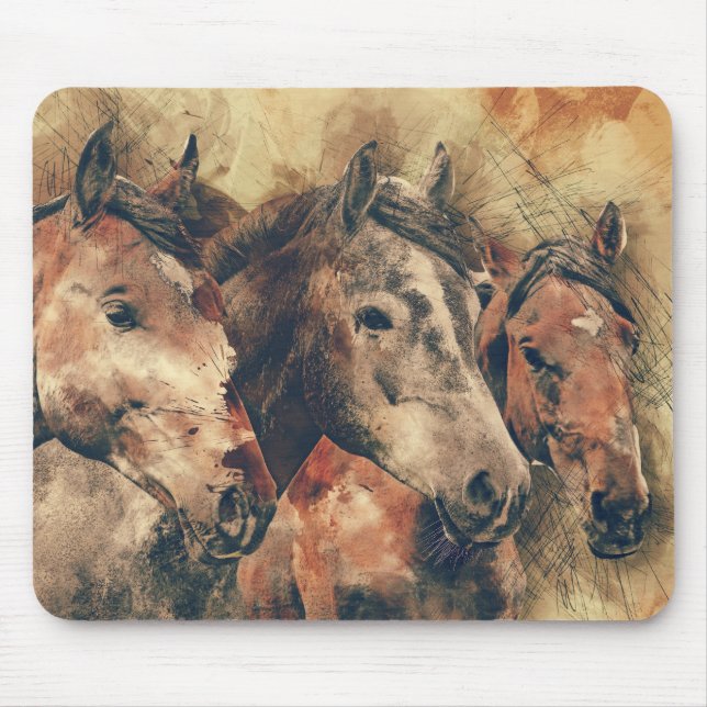 Alfombrilla De Ratón Caballos (Frente)