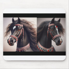 Alfombrilla De Ratón Caballos Árabes Negros